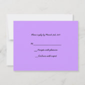 Carte de réponse de Dove Bat Bar Mitzvah Invitatio (Dos)