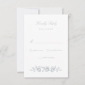 Carte de réponse de Faire-part de mariage de monog (Devant)