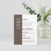 Carte de réponse de Faire-part de mariage RSVP Rus (Debout devant)