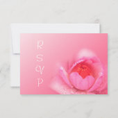 carte de réponse de fleur de nénuphar rose (Dos)