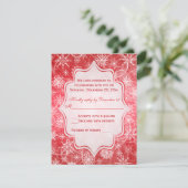 Carte de réponse de flocons de neige rouges et bla (Debout devant)