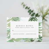 Carte de réponse de forêt d'aquarelle (Debout devant)