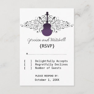 Carte de réponse de guitare Purple Swirls