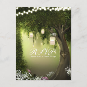 Carte de réponse de jardin de forêt enchantée rust