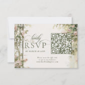 Carte de réponse de jardin Régence florale avec co (Devant)