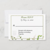 Carte de réponse de la branche rustique (Devant)