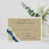 Carte de réponse de la dentelle et de la marine Bo (Debout devant)