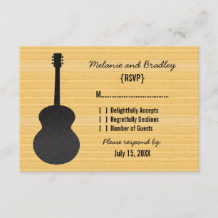 Carte de réponse de la guitare de pays gris