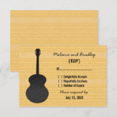 Carte de réponse de la guitare de pays gris (Devant / Derrière)