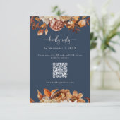 Carte de réponse de la Marine Blue Fall Leçons (Debout devant)