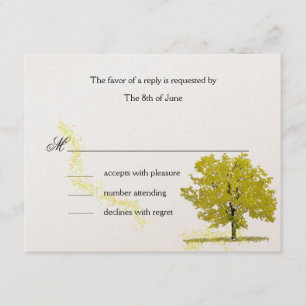 Carte de réponse de l'arbre d'automne