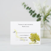 Carte de réponse de l'arbre d'automne (Debout devant)