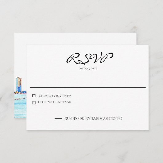 Carte de réponse de l'horizon de Chicago (Devant / Derrière)