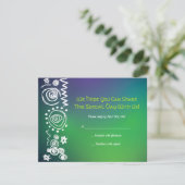 Carte de réponse de l'Invitation Bat mitzvah du ba (Debout devant)