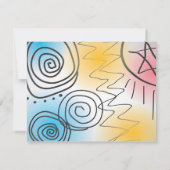 Carte de réponse de l'Invitation du Bat mitzvah du (Dos)