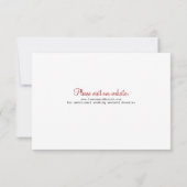 Carte de réponse de l'onglet de billet moderne (Dos)