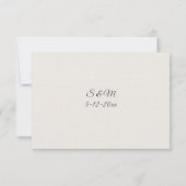 Carte de réponse de luxe minimaliste (Dos)