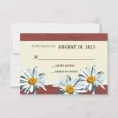 Carte de réponse de marguerite rustique Barnwood (Devant)