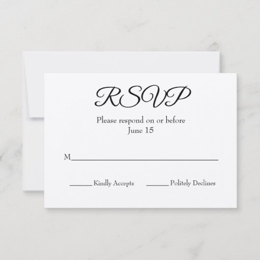 Carte de réponse de mariage (Devant)