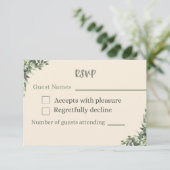 Carte de réponse de mariage (Debout devant)