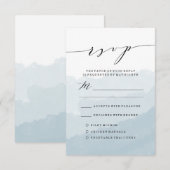 Carte de réponse de mariage à aquarelle | Watercol (Devant / Derrière)
