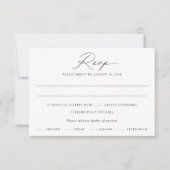 Carte de réponse de mariage à calligraphie délicat (Devant)