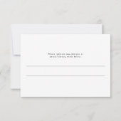 Carte de réponse de mariage à calligraphie délicat (Dos)