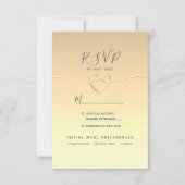 Carte de réponse de mariage à calligraphie vert sa (Devant)