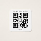 Carte de réponse de mariage à code QR avec feuilla (Dos)