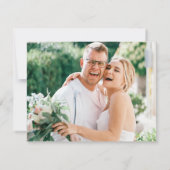 Carte de réponse de mariage à code QR florale bleu (Dos)