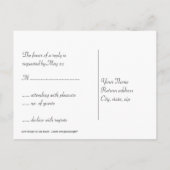 Carte de réponse de mariage à couronne dorée (Dos)