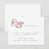 Carte de réponse de mariage à écriture moderne (Devant / Derrière)