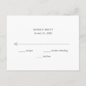 Carte de réponse de mariage à fleur de Bourgogne g (Dos)