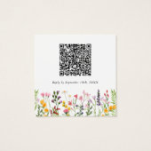 Carte de réponse de mariage à fleur sauvage de cod (Dos)