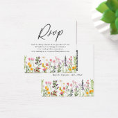 Carte de réponse de mariage à fleur sauvage de cod (Bureau)