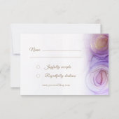 Carte de réponse de mariage à fleurs violettes (Dos)