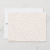 Carte de réponse de mariage à flourish de croix ch (Dos)