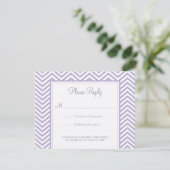 Carte de réponse de mariage à impression chevron l (Debout devant)