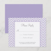 Carte de réponse de mariage à impression chevron l (Devant / Derrière)