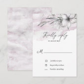carte de réponse de mariage à la botanique pastel (Devant / Derrière)