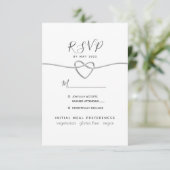 Carte de réponse de mariage à la calligraphie viol (Debout devant)