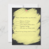 Carte de réponse de mariage à la craie Oiseaux Amo (Dos)