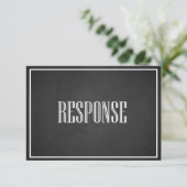 CARTE DE RÉPONSE DE MARIAGE À LA CRÉDULE TYPOGRAPH (Debout devant)