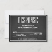CARTE DE RÉPONSE DE MARIAGE À LA CRÉDULE TYPOGRAPH (Dos)