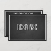 CARTE DE RÉPONSE DE MARIAGE À LA CRÉTE TYPOGRAPHIE (Devant / Derrière)