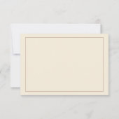 Carte de réponse de mariage à la feuille de terre (Dos)