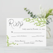 Carte de réponse de mariage à la feuille de trèfle (Debout devant)