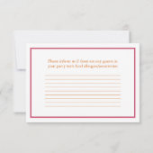 Carte de réponse de mariage à la gerbera rose ruba (Dos)