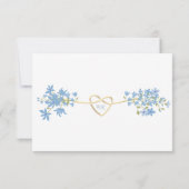 Carte de réponse de mariage à la pervenche fleur s (Dos)
