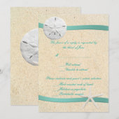 Carte de réponse de mariage à la plage des dollars (Devant / Derrière)